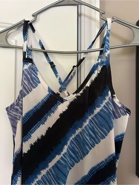 Love Blue and Black Tie-Dye Maxi Dress